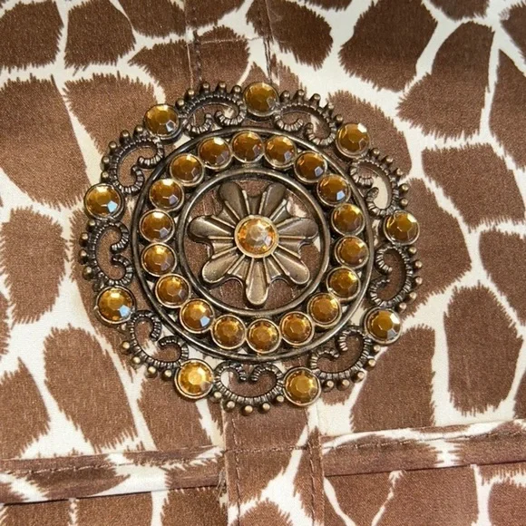 Giraffe Print Bejeweled 2 Piece Jewelry or Makeup Travel Case